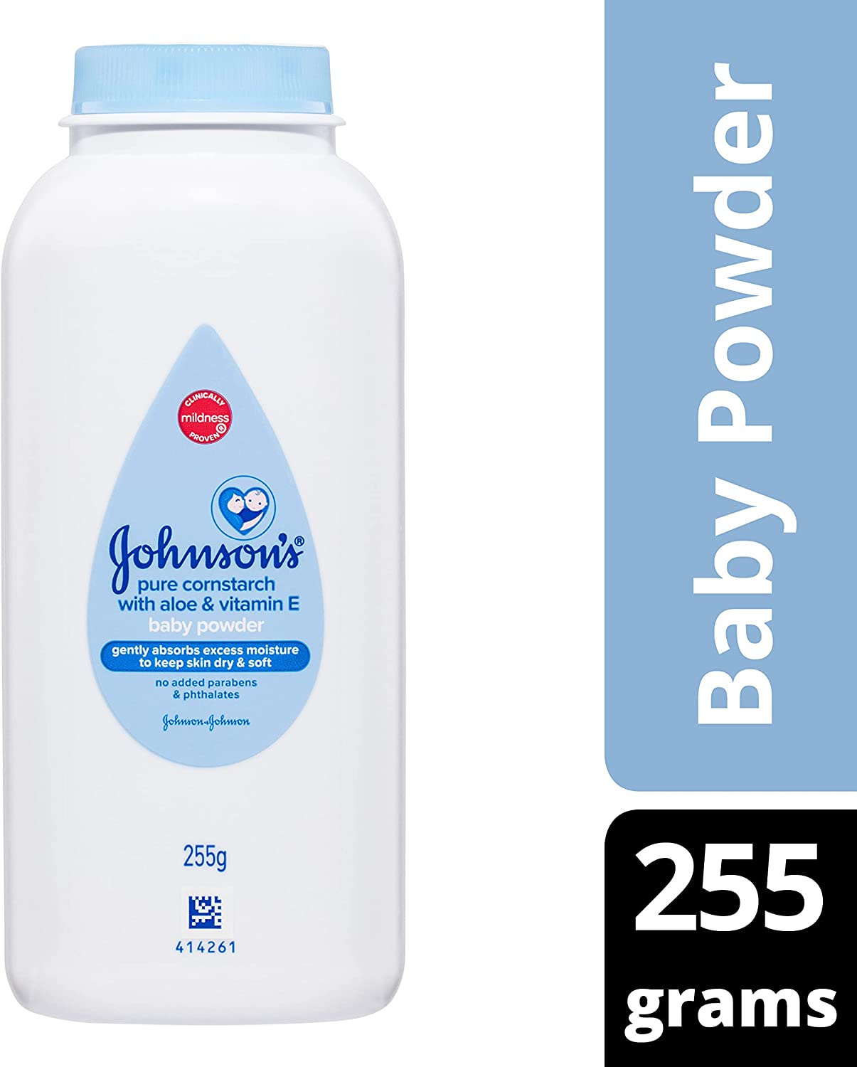 Johnson's Baby Powder with Naturally Derived Cornstarch Aloe & Vitamin E, Hypoallergenic, 9 oz - Image 5